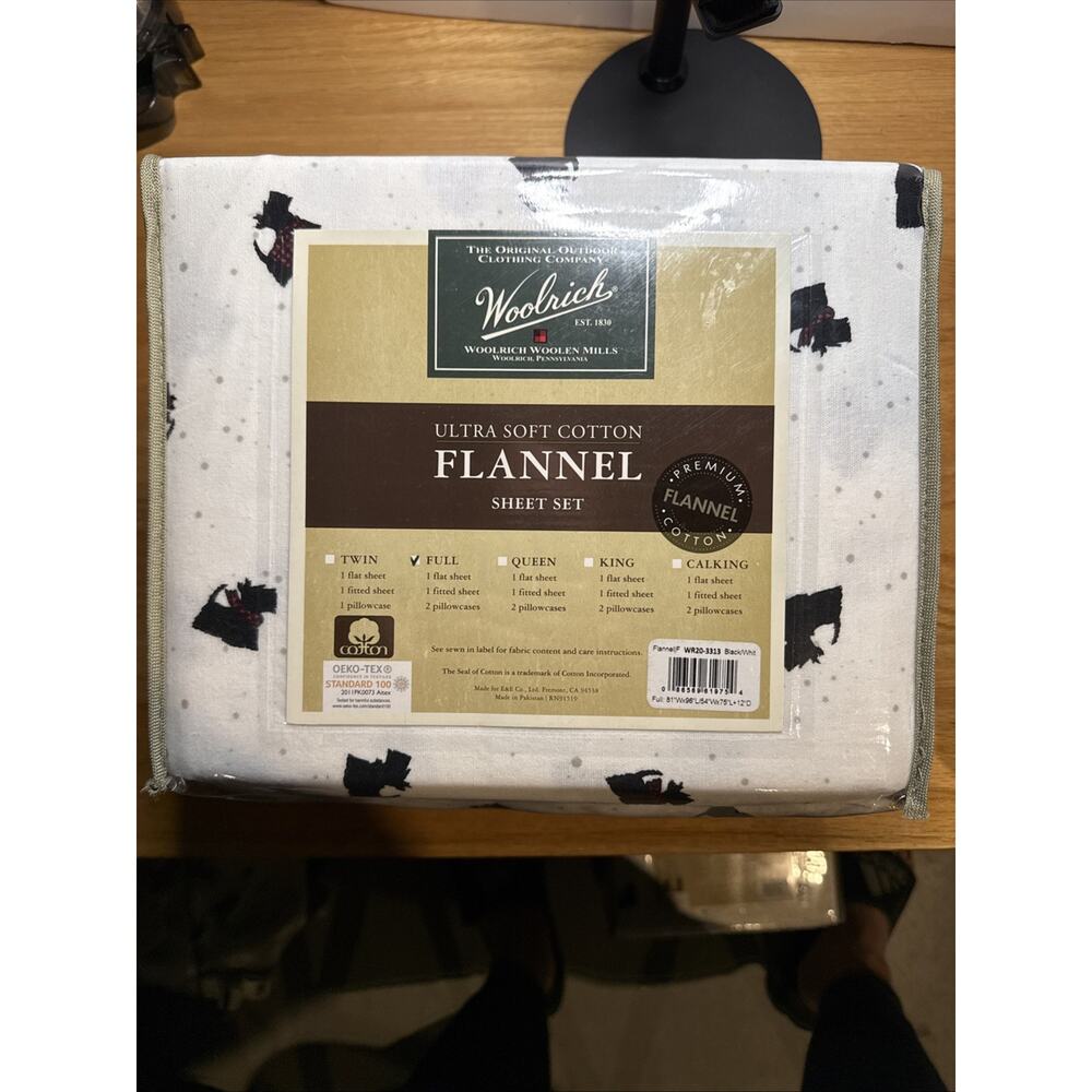 Woolrich Ultra Soft Cotton Flannel Sheets - Scottish Terrier Design